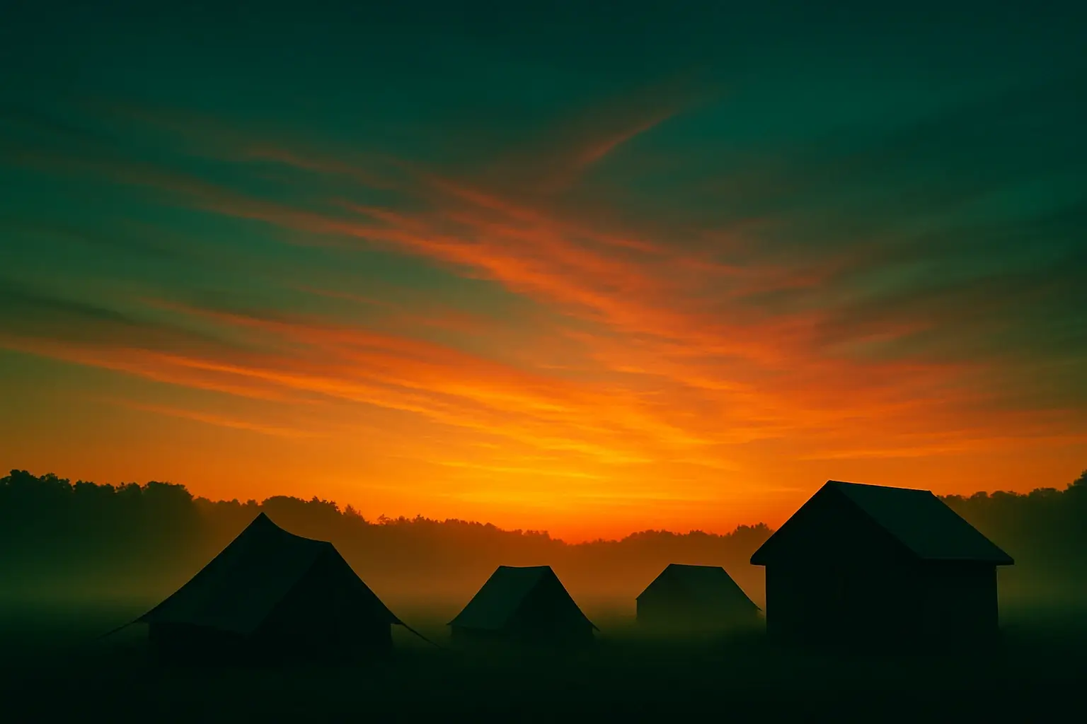 Amanhecer no camping